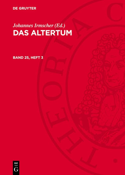 Cover image for Das Altertum. Band 25, Heft 3, isbn: 9783112785768