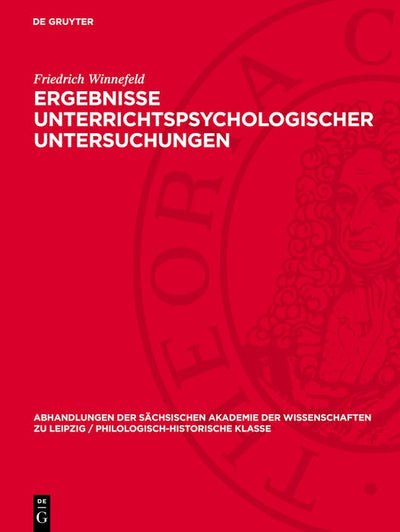 Cover image for Ergebnisse unterrichtspsychologischer Untersuchungen, isbn: 9783112786468