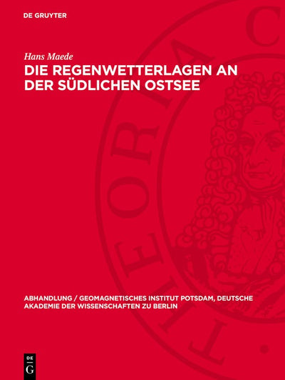 Cover image for Die Regenwetterlagen an der südlichen Ostsee, isbn: 9783112787649