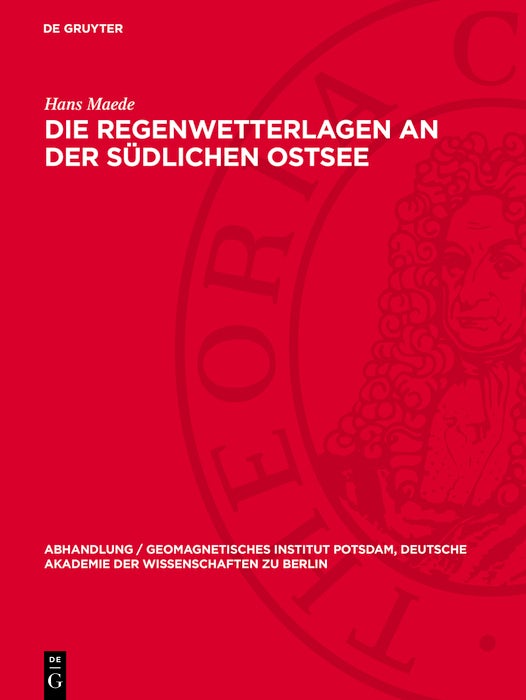 Cover image for Die Regenwetterlagen an der südlichen Ostsee, isbn: 9783112787649