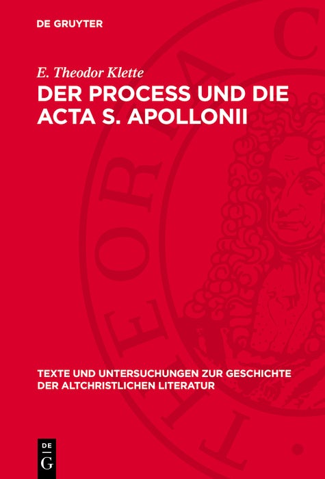 Cover image for Der Process und die Acta S. Apollonii, isbn: 9783112789261