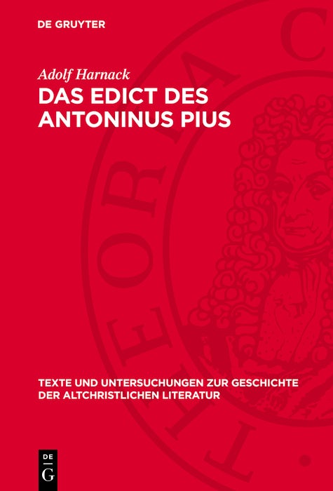Cover image for Das Edict des Antoninus Pius, isbn: 9783112789360