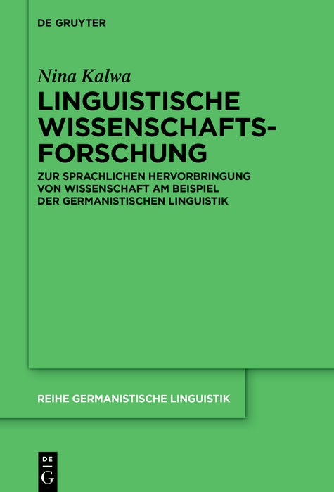 Cover image for Linguistische Wissenschaftsforschung, isbn: 9783119142243