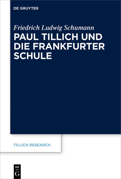 Cover image for Paul Tillich und die Frankfurter Schule, isbn: 9783119144186