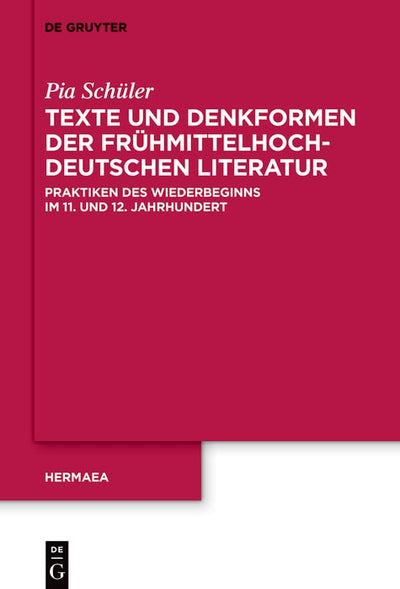 Cover image for Texte und Denkformen der frühmittelhochdeutschen Literatur, isbn: 9783119146456