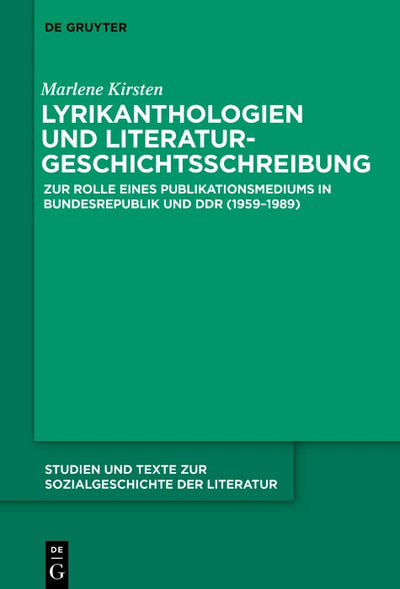 Cover image for Lyrikanthologien und Literaturgeschichtsschreibung, isbn: 9783119146807