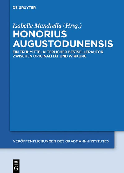 Cover image for Honorius Augustodunensis, isbn: 9783119148948