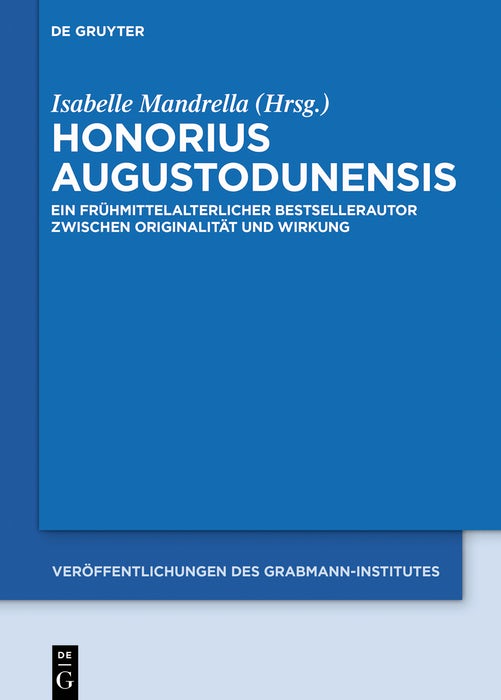 Cover image for Honorius Augustodunensis, isbn: 9783119148948
