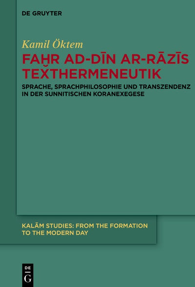 Cover image for Faḫr ad-Dīn ar-Rāzīs Texthermeneutik, isbn: 9783119149815