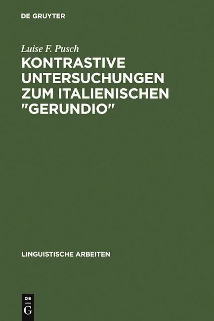 Kontrastive Untersuchungen zum italienischen "gerundio"