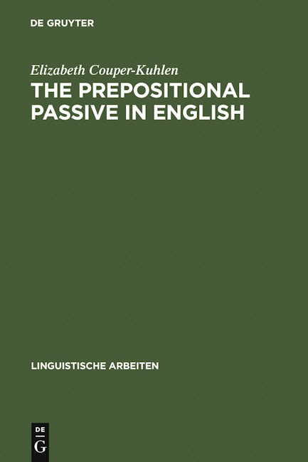 The prepositional passive in English