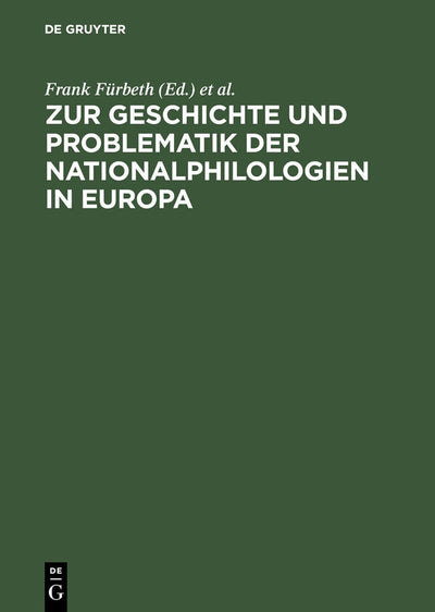 Cover image for Zur Geschichte und Problematik der Nationalphilologien in Europa, isbn: 9783484107786