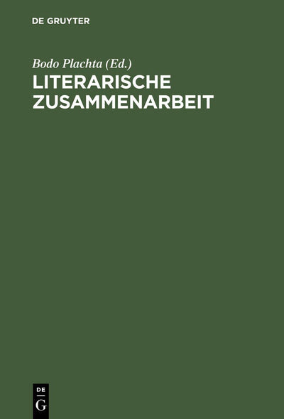 Cover image for Literarische Zusammenarbeit, isbn: 9783484108257