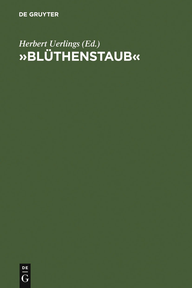 Cover image for »Blüthenstaub«, isbn: 9783484108271