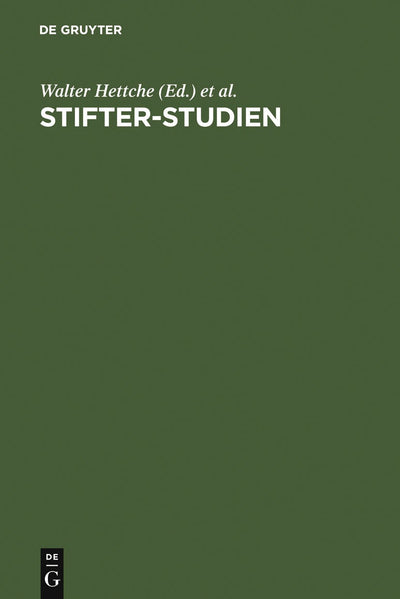 Cover image for Stifter-Studien, isbn: 9783484108288