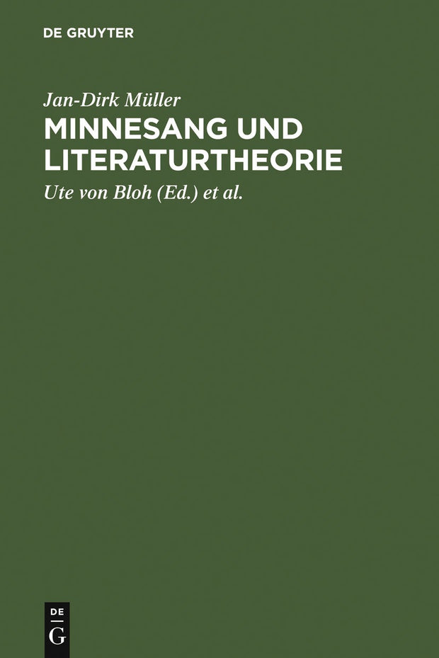 Cover image for Minnesang und Literaturtheorie, isbn: 9783484108370