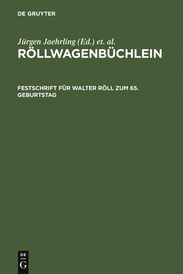 Cover image for Röllwagenbüchlein, isbn: 9783484108455