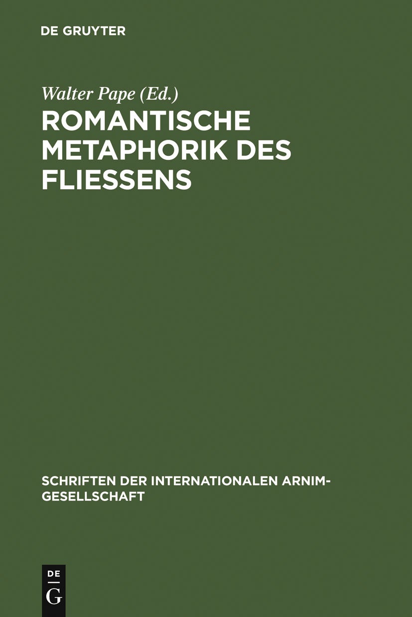 Book cover image for Romantische Metaphorik des Fließens ISBN: 9783484108776