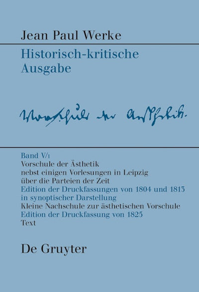 Vorschule der Aesthetik
