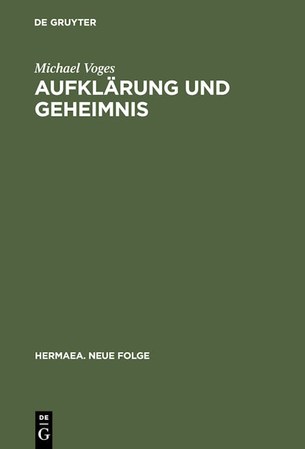 Aufklärung und Geheimnis