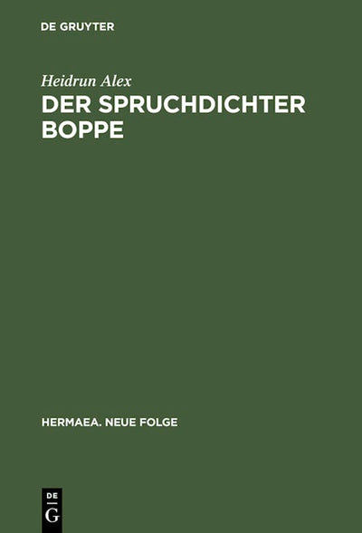 Der Spruchdichter Boppe