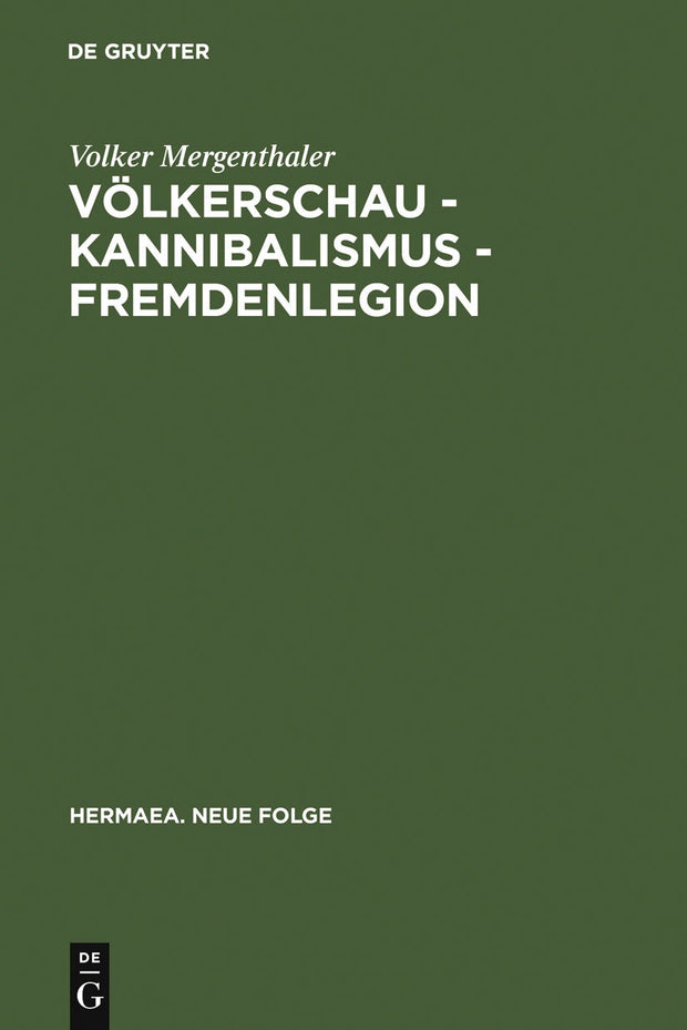 Cover image for Völkerschau - Kannibalismus - Fremdenlegion, isbn: 9783484151093