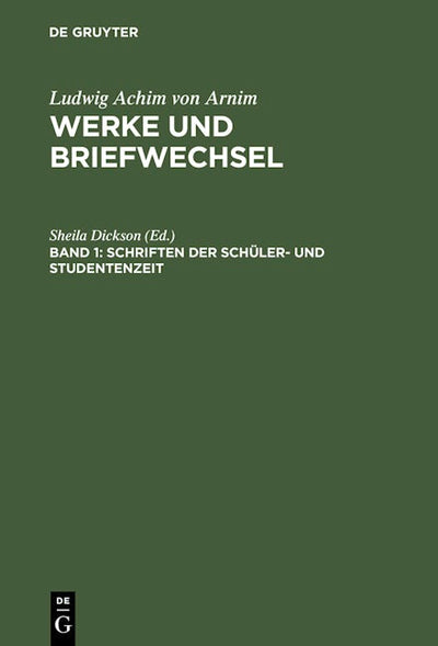 Schriften der Schüler- und Studentenzeit