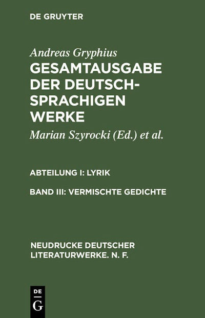 Vermischte Gedichte
