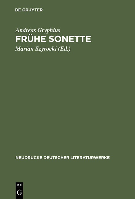 Frühe Sonette