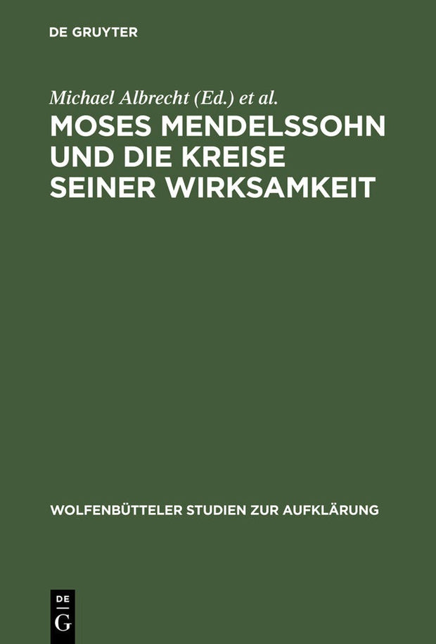 Cover image for Moses Mendelssohn und die Kreise seiner Wirksamkeit, isbn: 9783484175198
