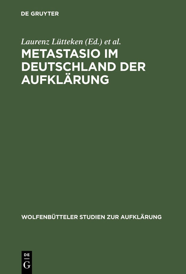 Cover image for Metastasio im Deutschland der Aufklärung, isbn: 9783484175280