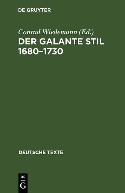 Der galante Stil 1680–1730
