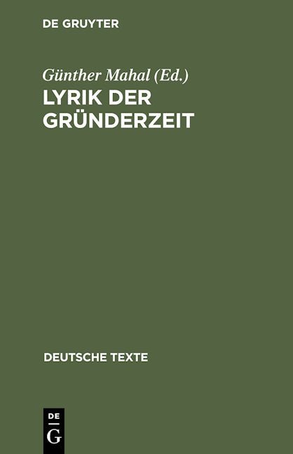 Lyrik der Gründerzeit