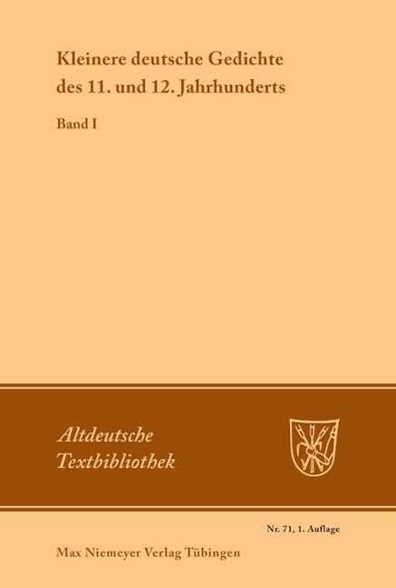 Kleinere deutsche Gedichte des 11. und 12. Jahrhunderts