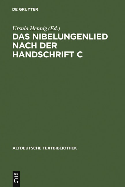 Das Nibelungenlied nach der Handschrift C