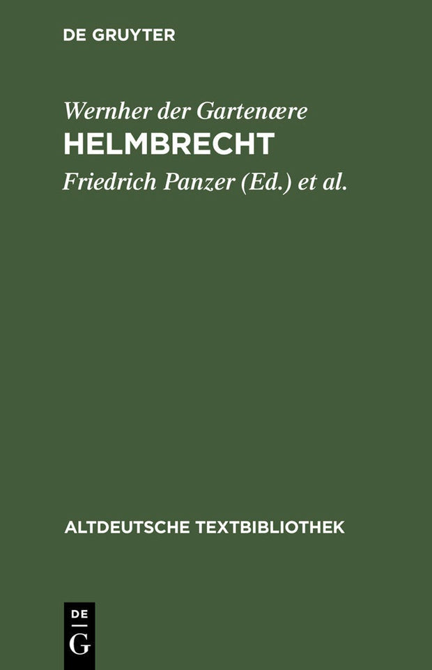 Cover image for Helmbrecht, isbn: 9783484201118