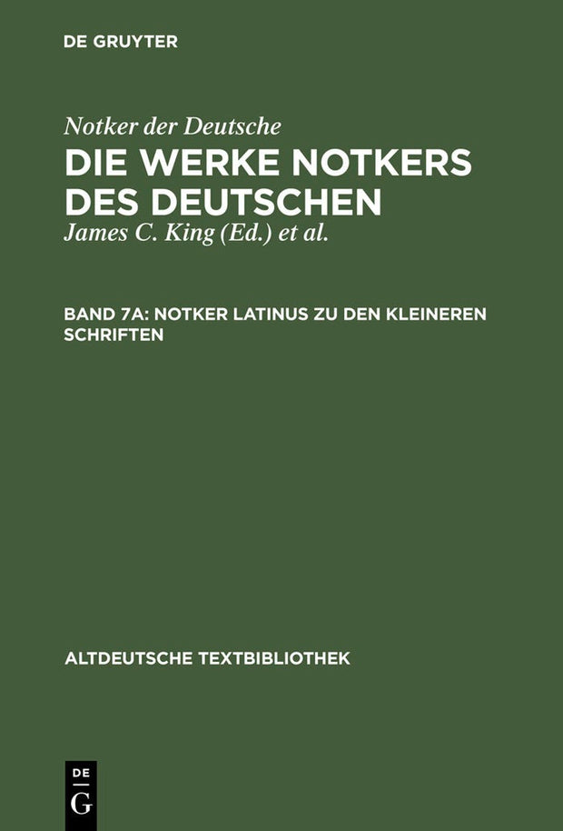 Cover image for Notker latinus zu den kleineren Schriften, isbn: 9783484212176