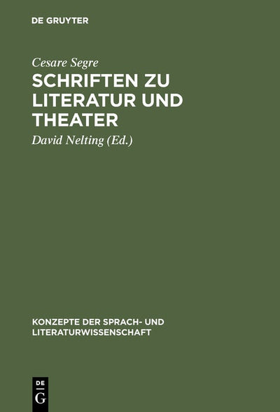 Cover image for Schriften zu Literatur und Theater, isbn: 9783484220645