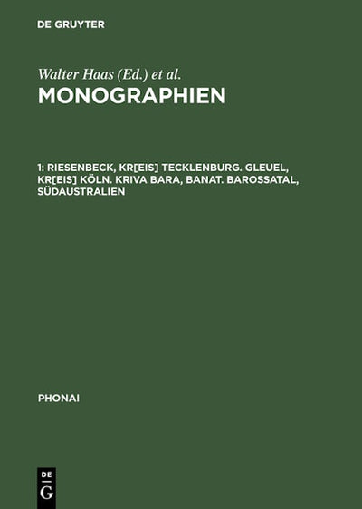 Riesenbeck, Kr[eis] Tecklenburg. Gleuel, Kr[eis] Köln. Kriva Bara, Banat. Barossatal, Südaustralien