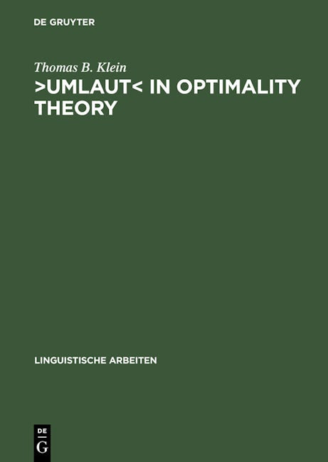 ›Umlaut‹ in Optimality Theory