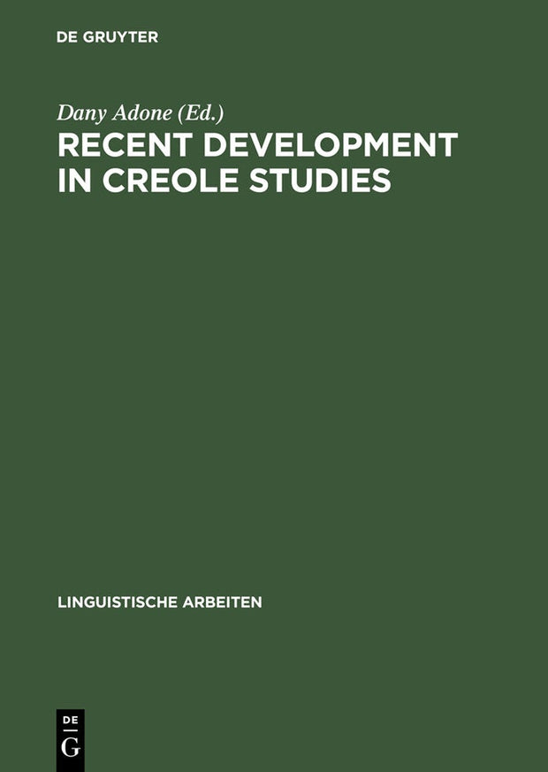 Cover image for Recent Development in Creole Studies, isbn: 9783484304727