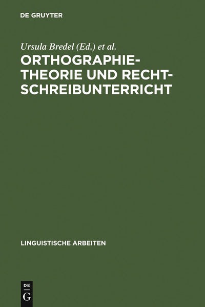 Cover image for Orthographietheorie und Rechtschreibunterricht, isbn: 9783484305090
