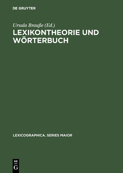 Lexikontheorie und Wörterbuch