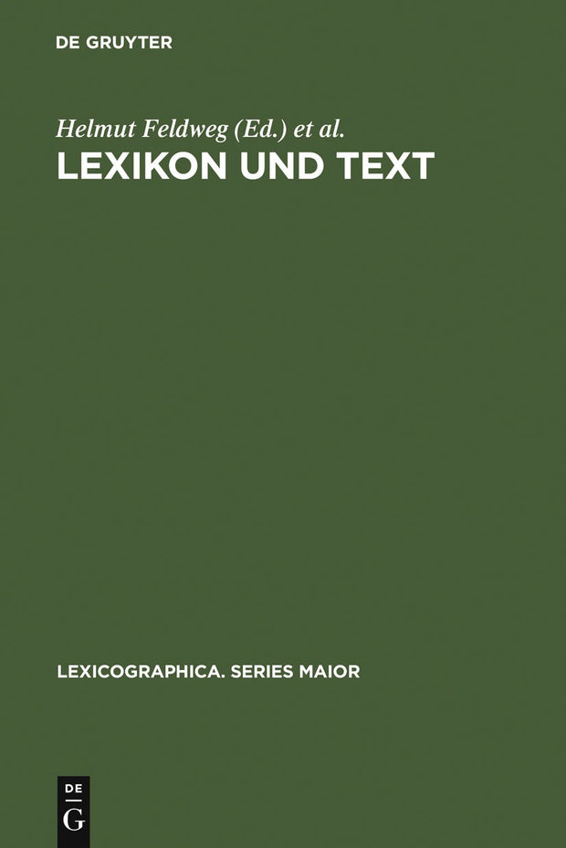 Cover image for Lexikon und Text, isbn: 9783484309739