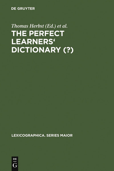 Cover image for The Perfect Learners' Dictionary (?), isbn: 9783484309951