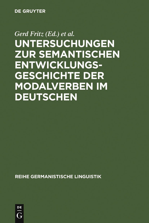 Cover image for Untersuchungen zur semantischen Entwicklungsgeschichte der Modalverben im Deutschen, isbn: 9783484311879