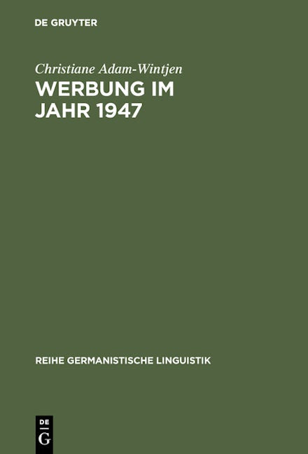 Werbung im Jahr 1947