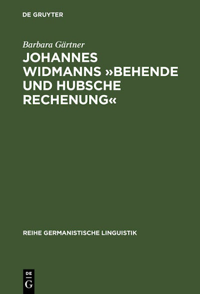 Johannes Widmanns »Behende und hubsche Rechenung«