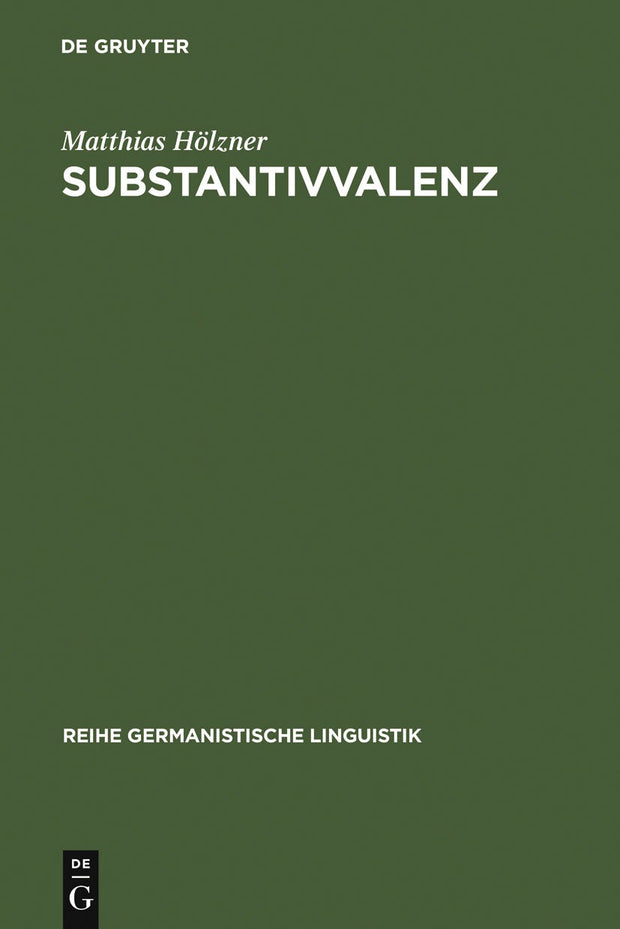 Cover image for Substantivvalenz, isbn: 9783484312746