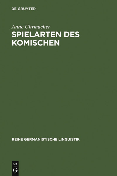 Cover image for Spielarten des Komischen, isbn: 9783484312760
